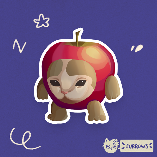 Apple Cat Sticker