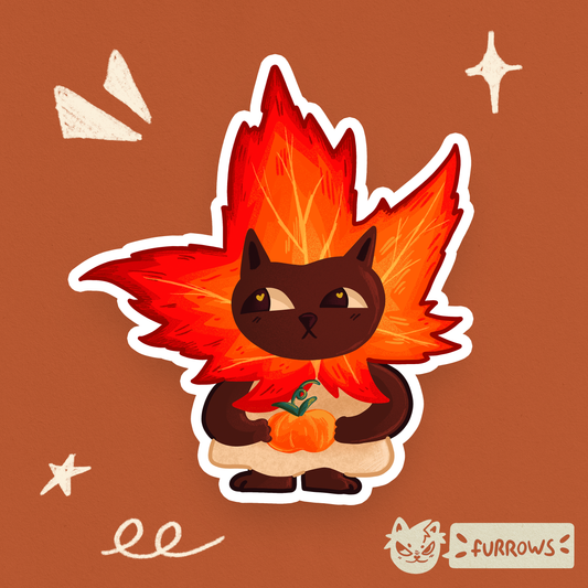 Autumn Maple Cat